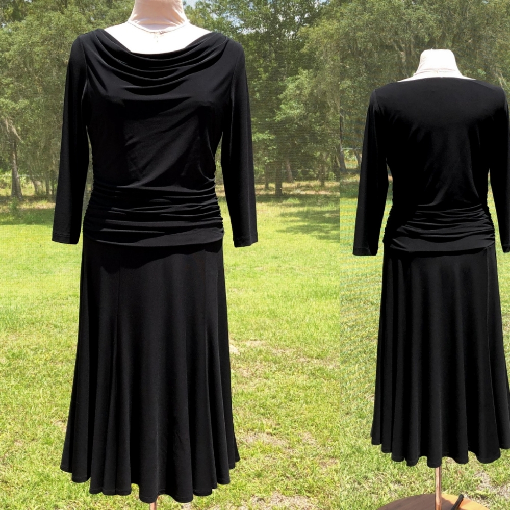 JONES NEW YORK DRESS  Black LYCRA Size 12